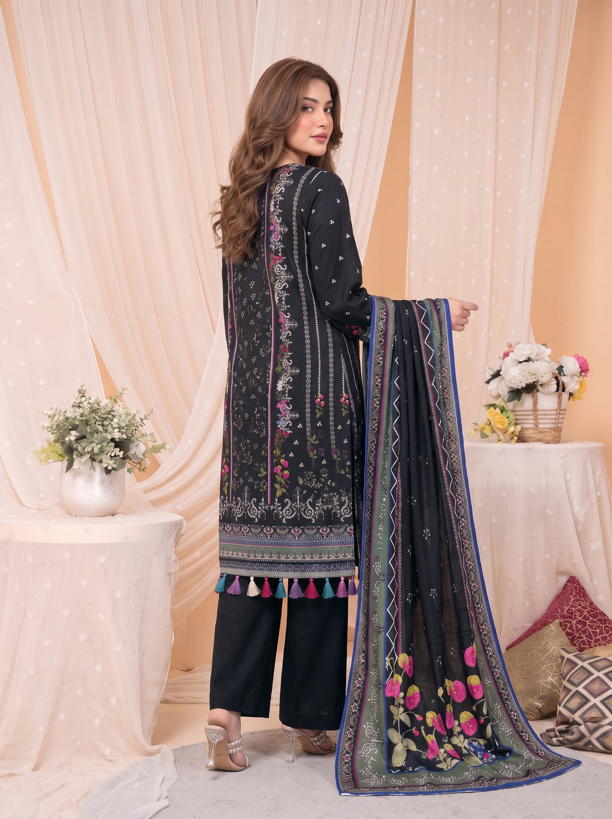 Khumar Vol 1 Printed 3-Piece Suit (Design 1)