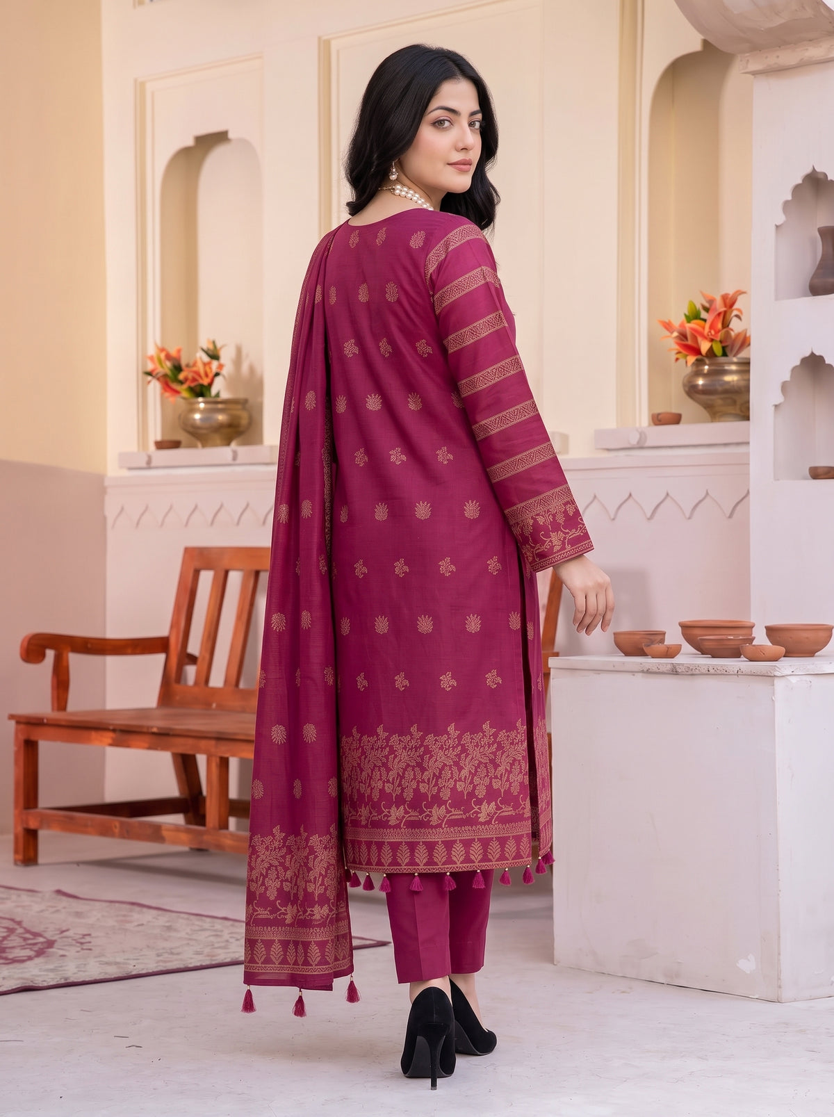 Saqaafah – 3 Piece Printed Lawn Suit