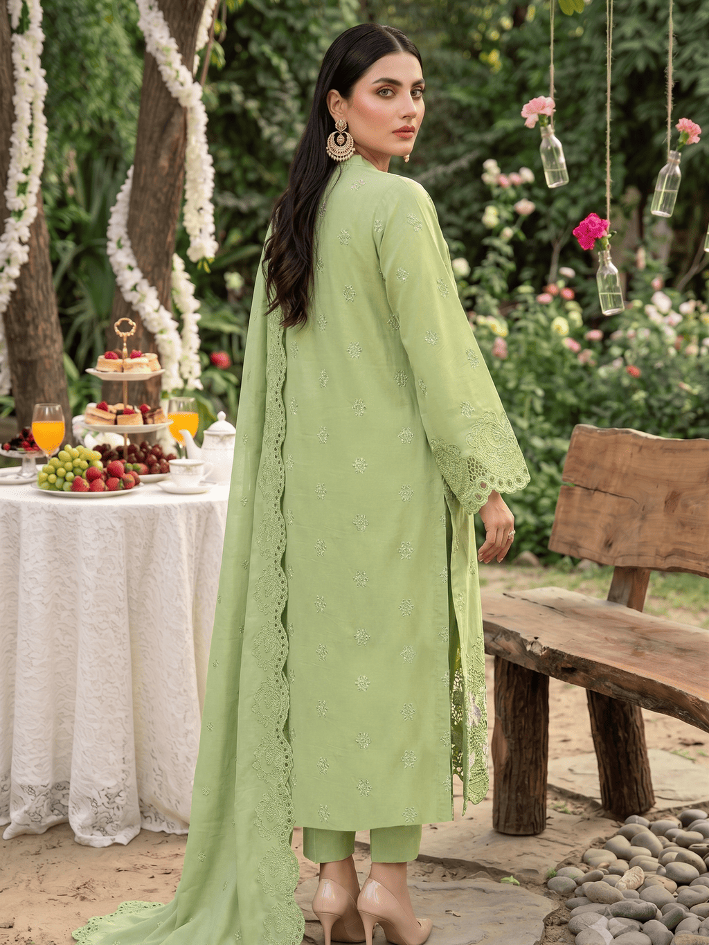Teal 3-Piece Lawn Suit
