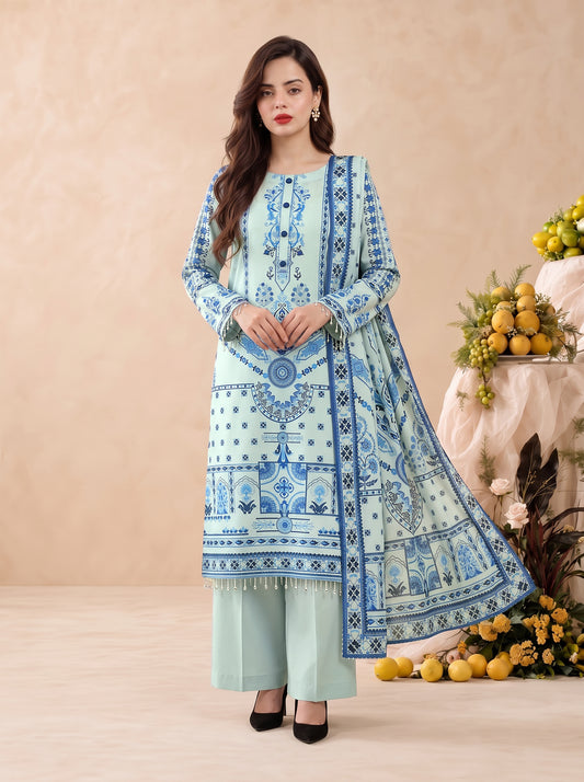 Areeqa Vol 2 Printed 3-Piece Suit (Design 8)