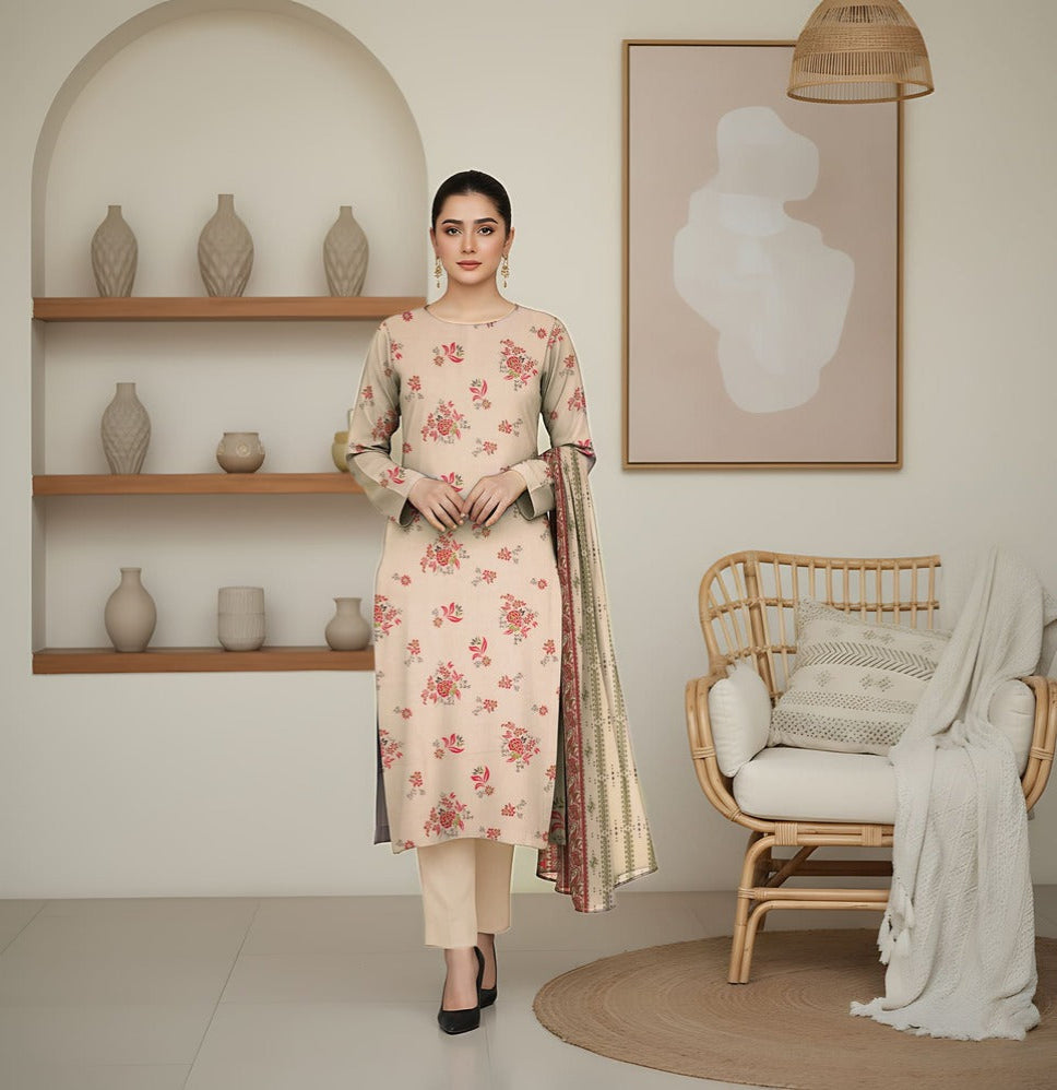 Unstitched Printed Lawn 3 Piece