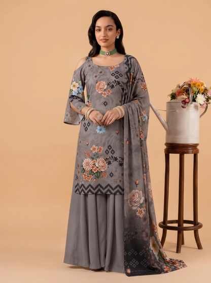 Mayal – 3 Piece Printed Suit  Vol 3 (Design 2)