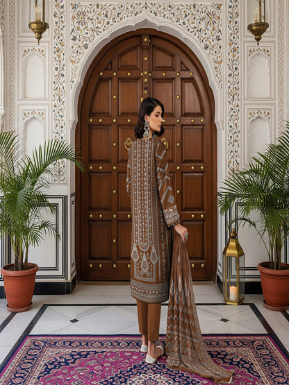 Unstitched Printed Lawn 3 Piece