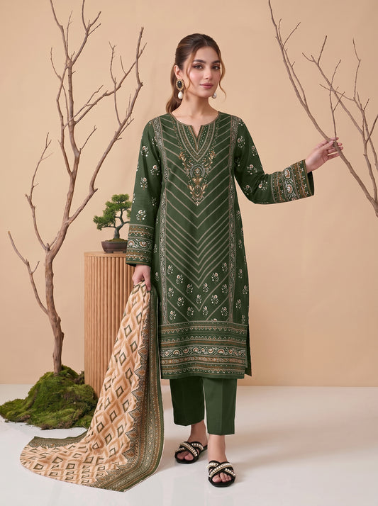 Unstitched Printed Lawn 3 Piece