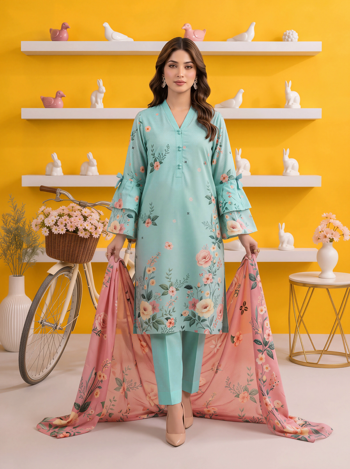 Gul-e-Saher – 3 Piece Printed Lawn Suit