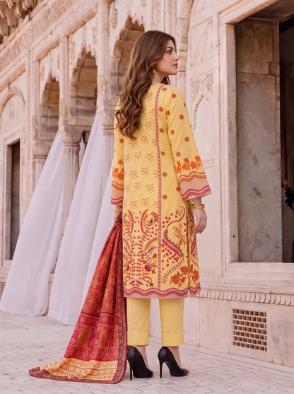 Gul-e-Saher – 3 Piece Printed Lawn Suit