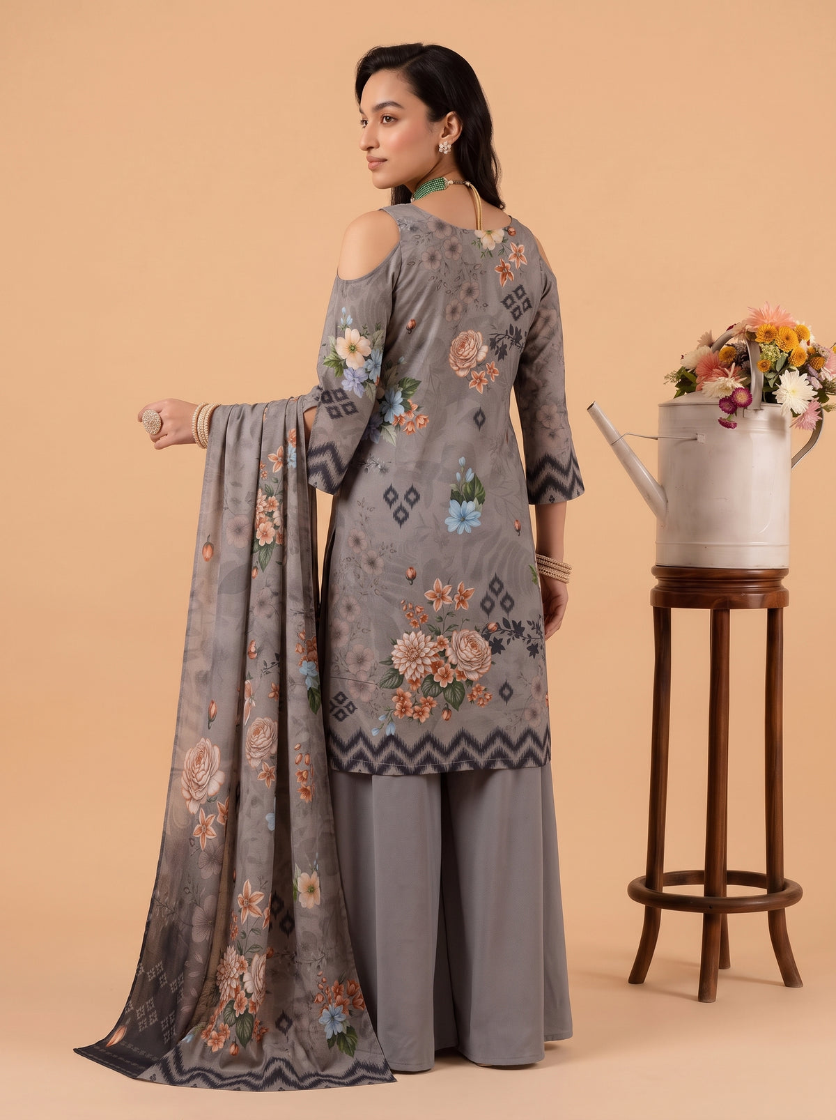 Mayal – 3 Piece Printed Suit  Vol 3 (Design 2)