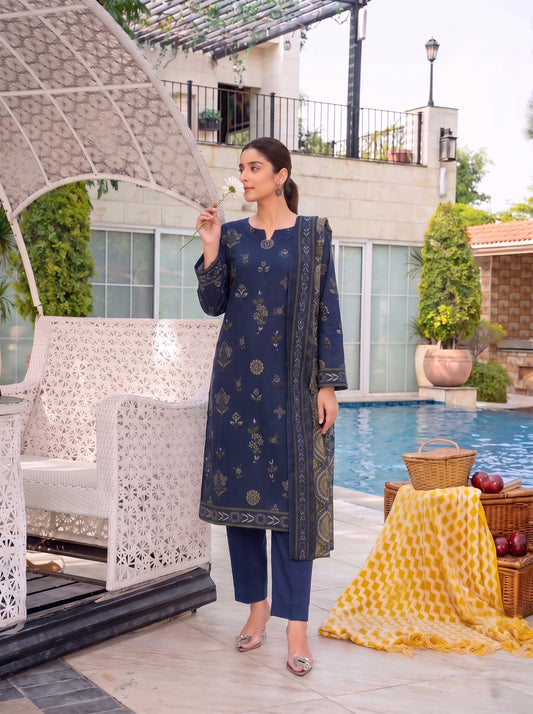 Unstitched Printed Lawn 3 Piece