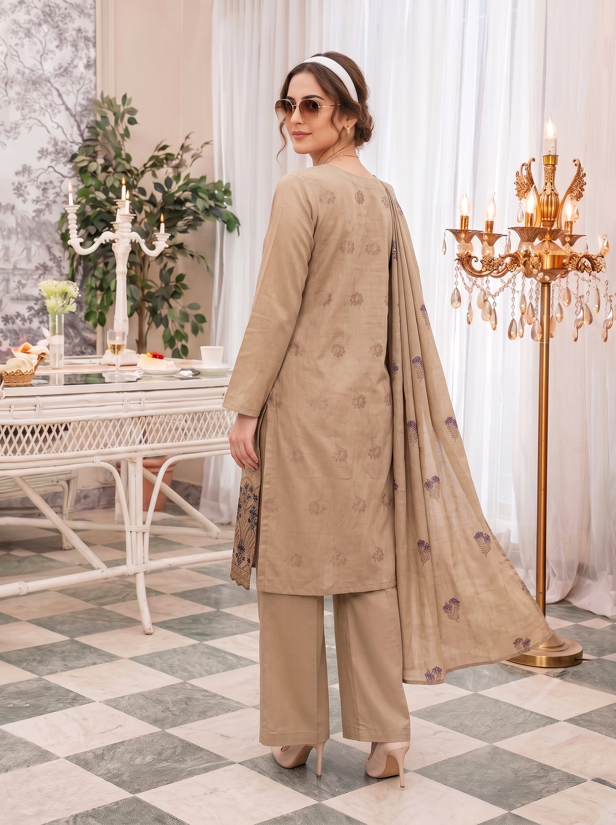 Abraj – 3 Piece Embroidered Suit