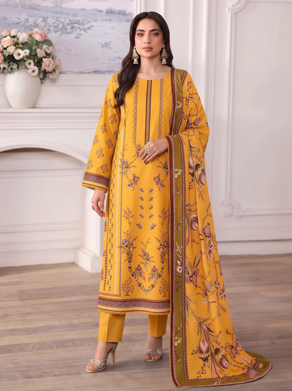 Mayal – 3 Piece Printed Suit  Vol 2 (Design 04)