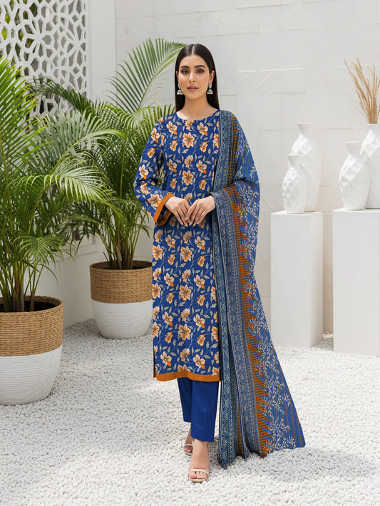 Unstitched Printed Lawn 3 Piece