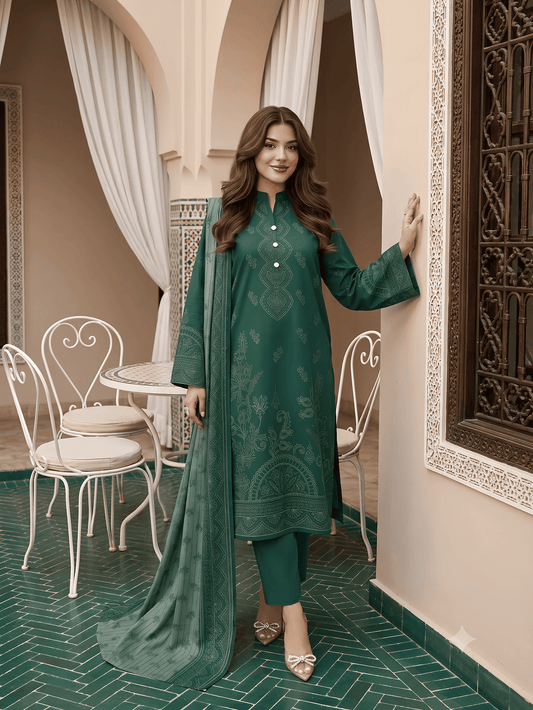 Unstitched Printed Lawn 3 Piece