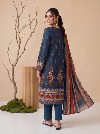 Unstitched Printed Lawn 3 Piece