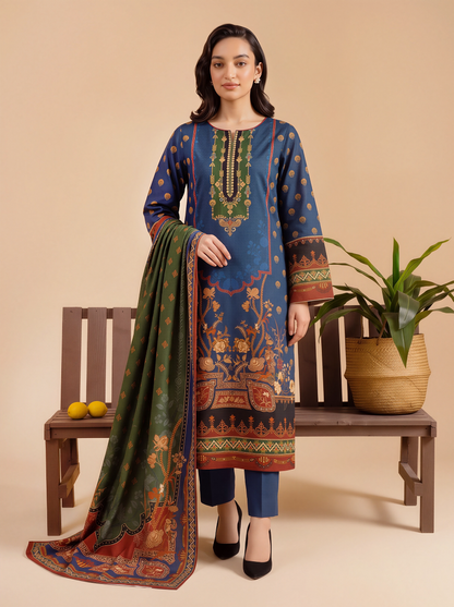 Mayal – 3 Piece Printed Suit  Vol 2 (Design 05)