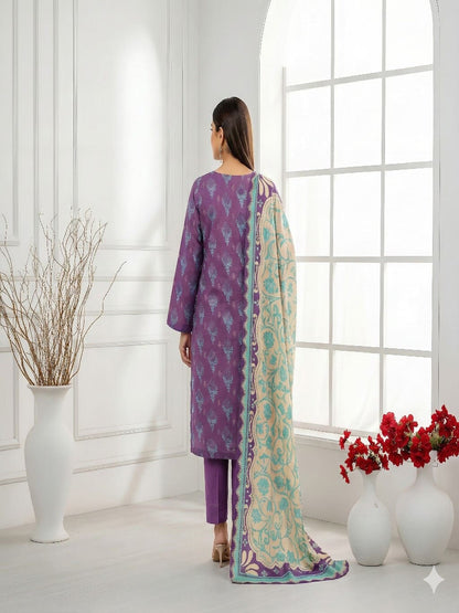 Unstitched Printed Lawn 3 Piece