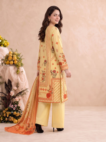 Areeqa Vol 2 Printed 3-Piece Suit (Design 3)