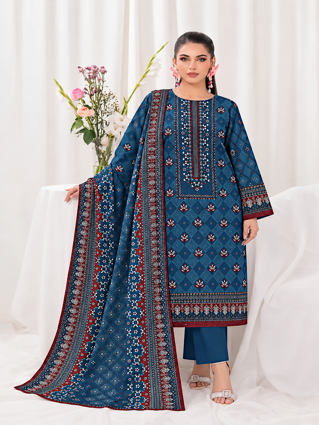 Khaddar Mehak 3-Piece Suit Vol 4 (Design 8)