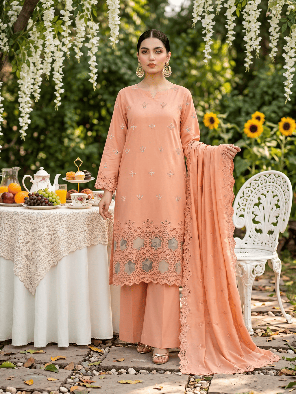 Teal 3-Piece Lawn Suit
