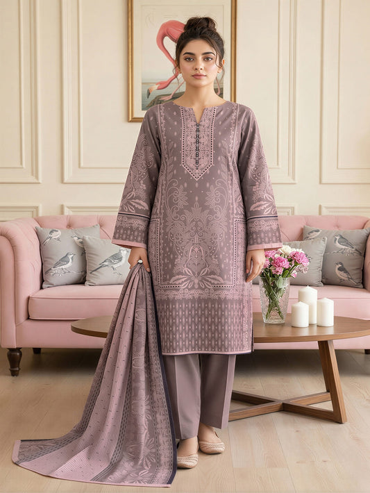 Unstitched Printed Lawn 3 Piece Suit