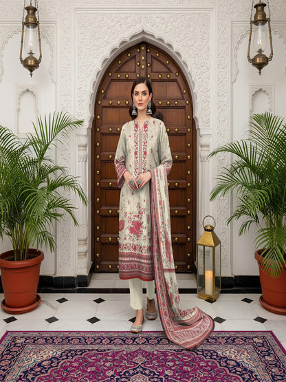 Unstitched Printed Lawn 3 Piece