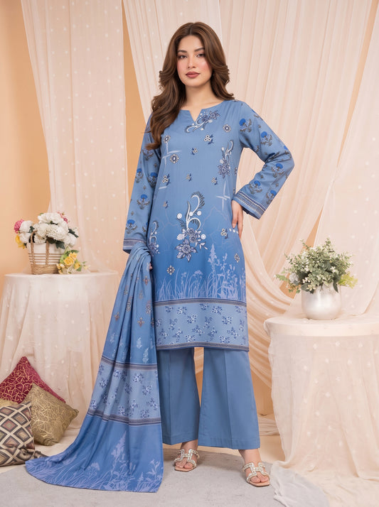 Khumar Vol 1 Printed 3-Piece Suit (Design 3)