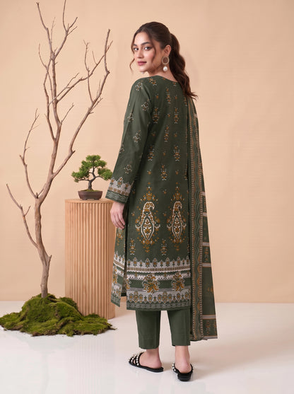 Unstitched Printed Lawn 3 Piece