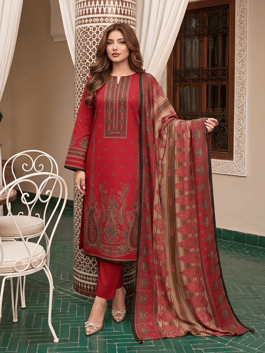 Unstitched Printed Lawn 3 Piece