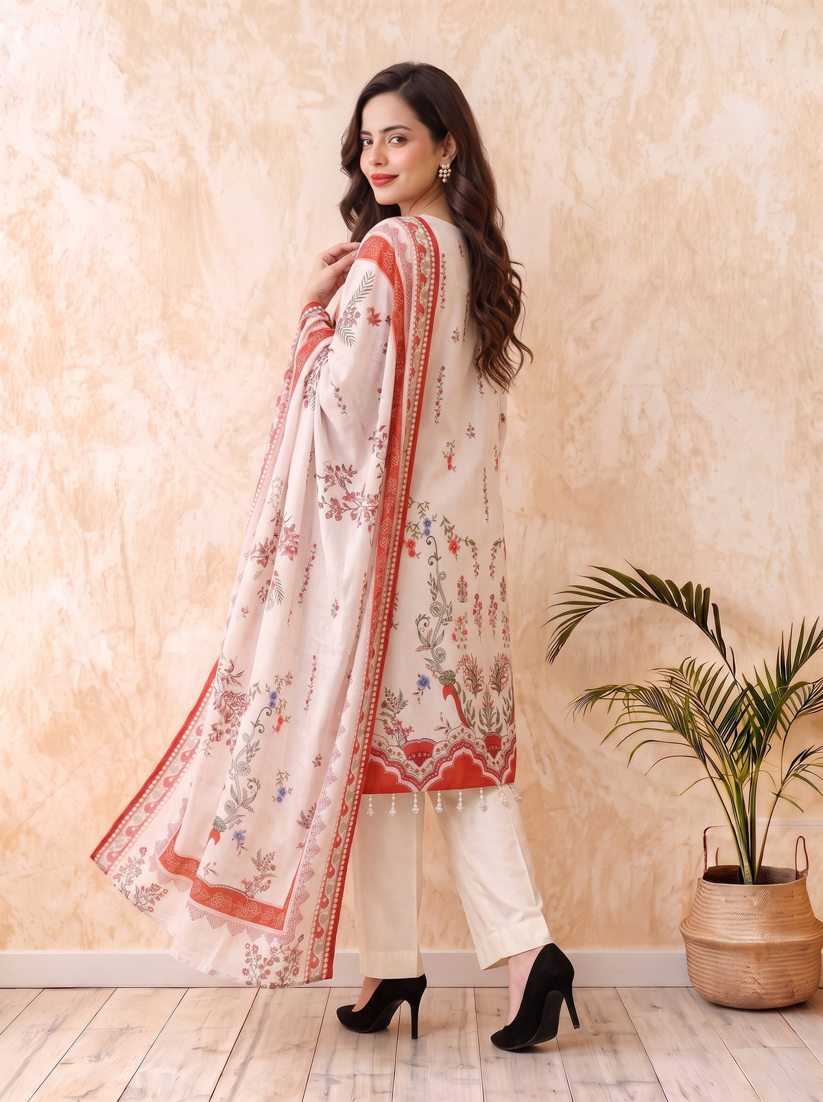 Areeqa Vol 2 Printed 3-Piece Suit (Design 4)