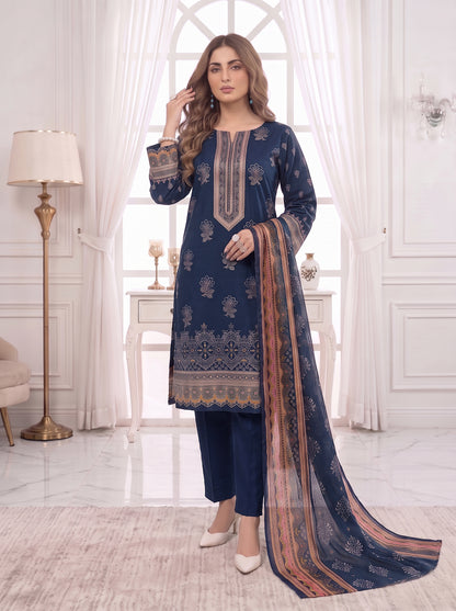 Unstitched Printed Lawn 3 Piece
