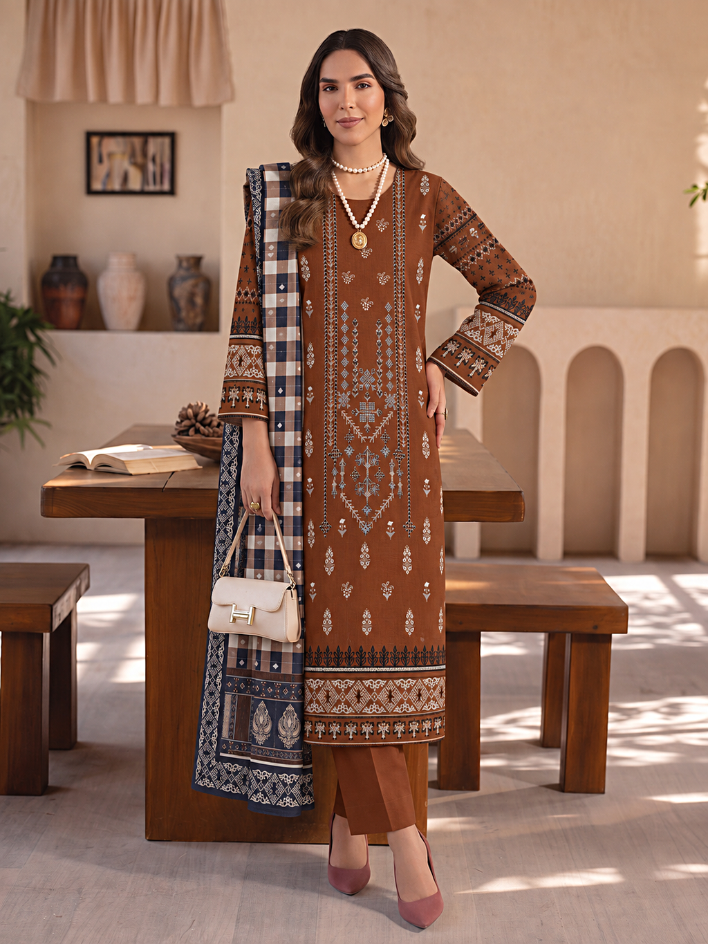 Marjan 3-Piece Printed Suit Vol 2 (Design 9)