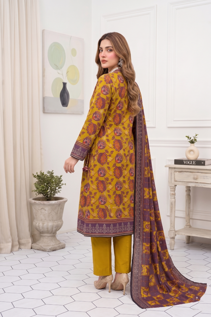 Unstitched Printed Lawn 3 Piece