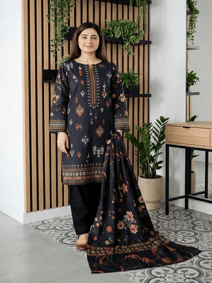 Unstitched Digital Printed Lawn 3 Piece