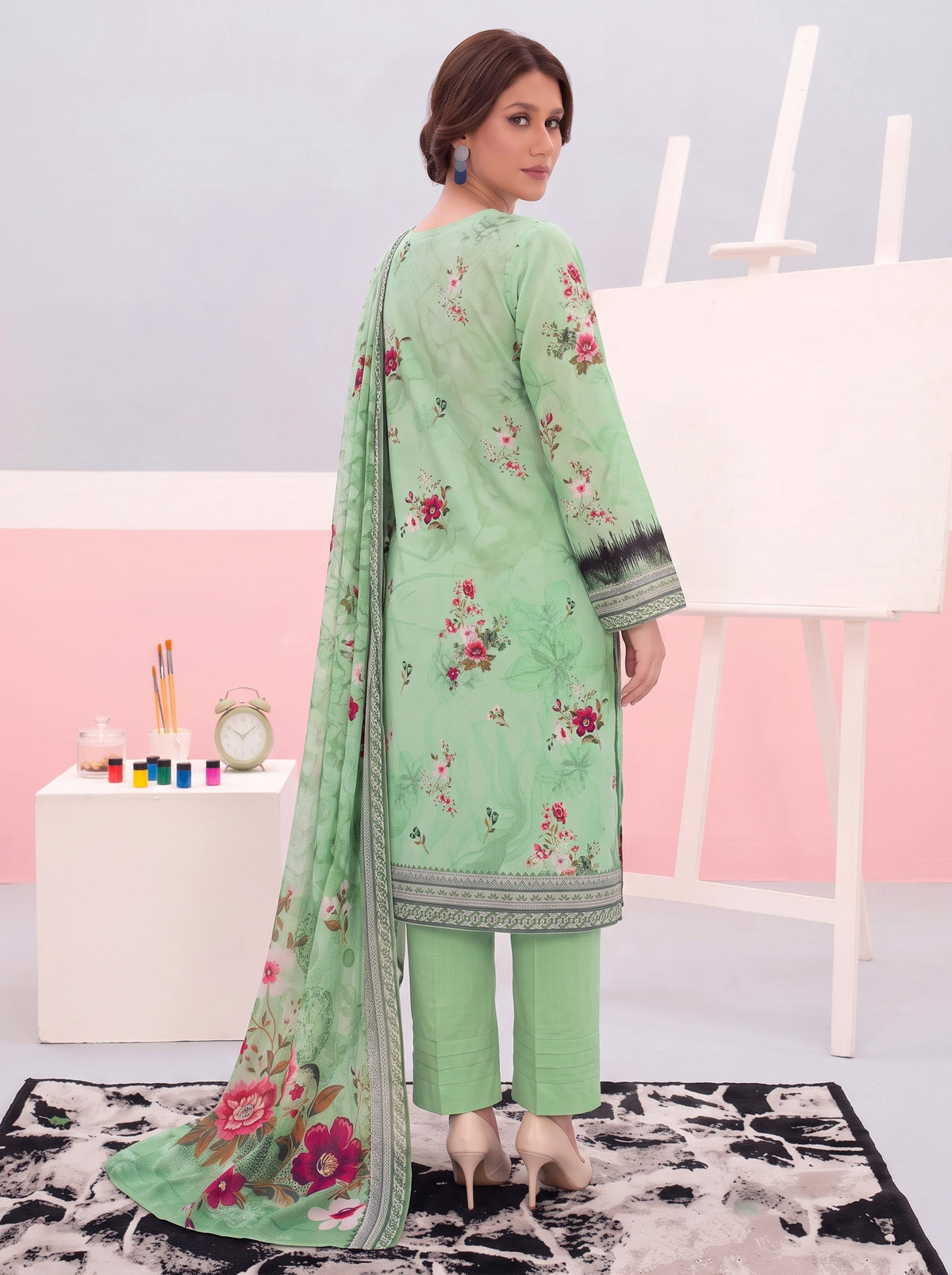 Areeqa Vol 1 Printed 3-Piece Suit (Design 1)