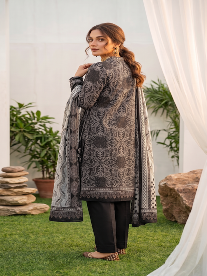 Unstitched Printed Lawn 3 Piece Suit
