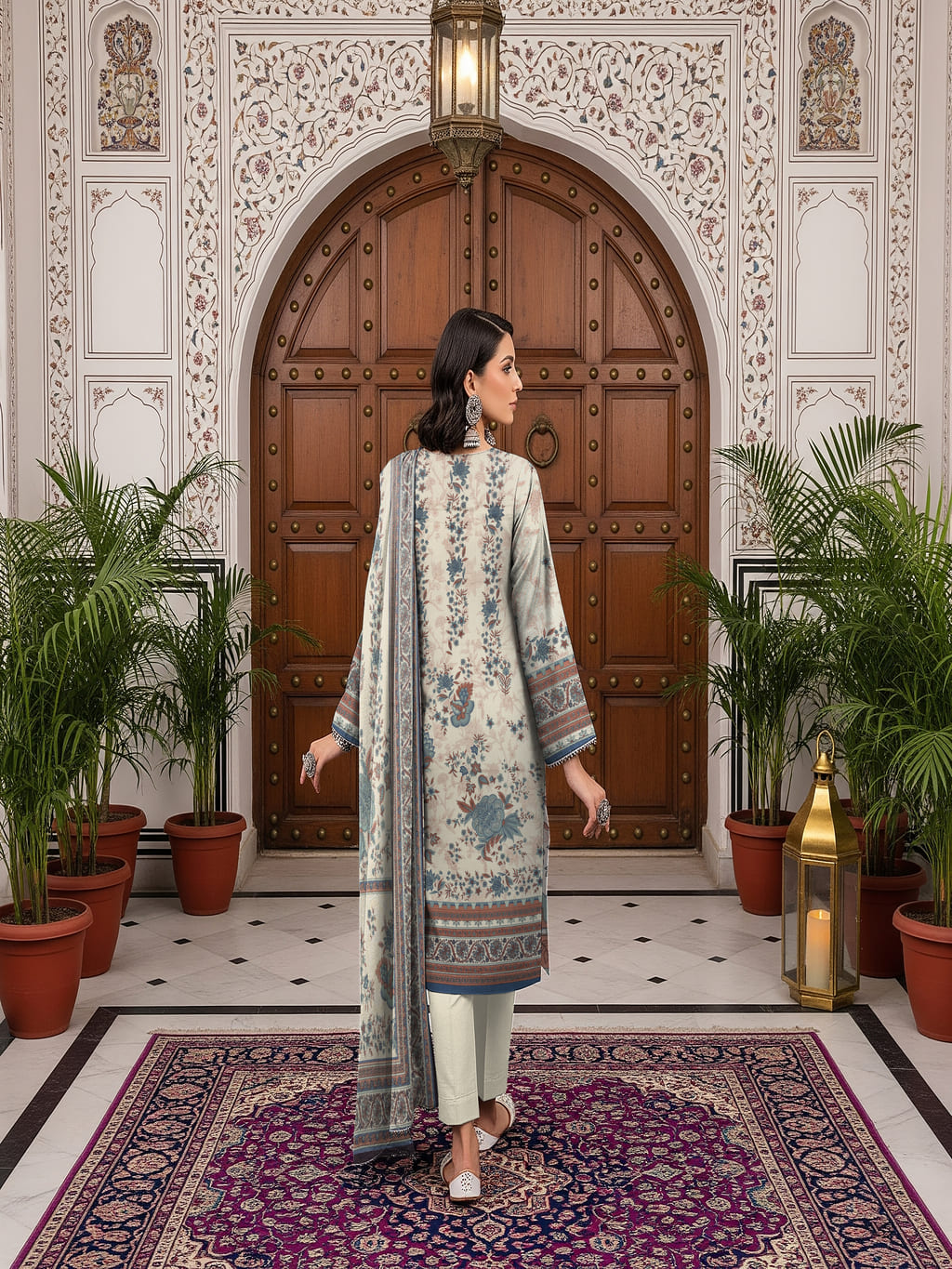 Unstitched Printed Lawn 3 Piece