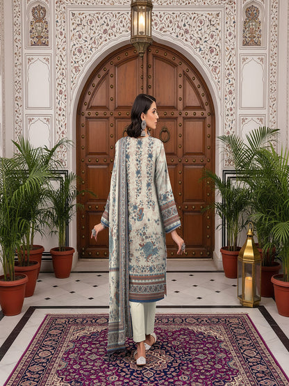 Unstitched Printed Lawn 3 Piece