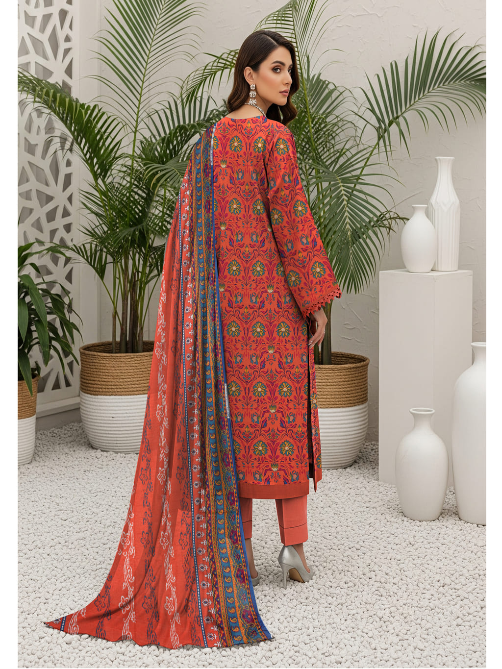 Unstitched Printed Lawn 3 Piece