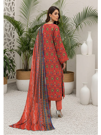 Unstitched Printed Lawn 3 Piece
