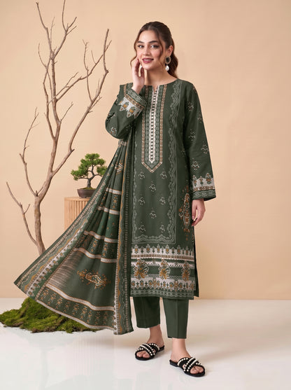 Unstitched Printed Lawn 3 Piece