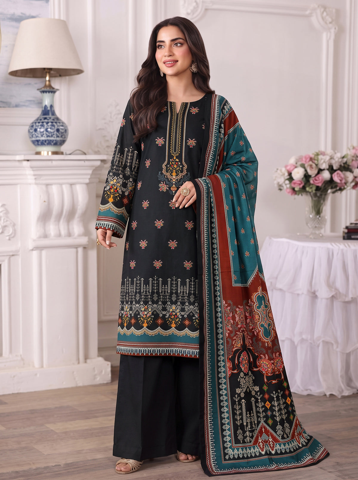 Mayal – 3 Piece Printed Suit  Vol 3 (Design 5)