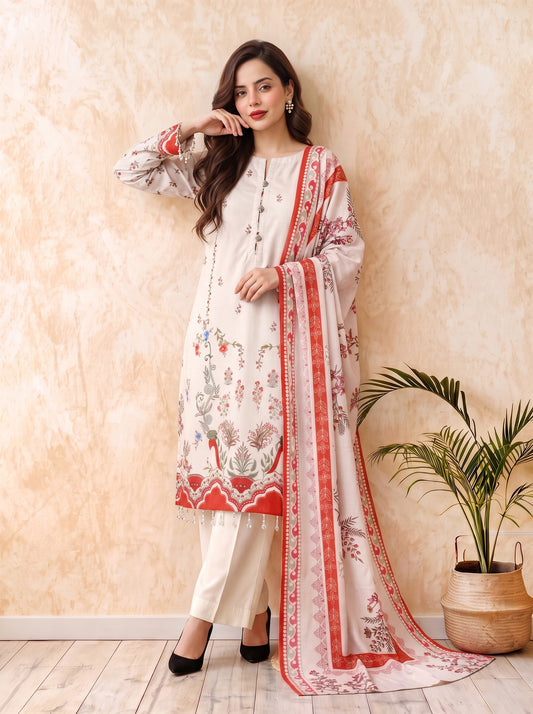 Areeqa Vol 2 Printed 3-Piece Suit (Design 4)