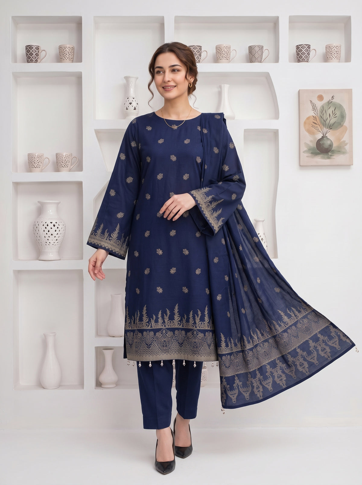 Saqaafah – 3 Piece Printed Lawn Suit