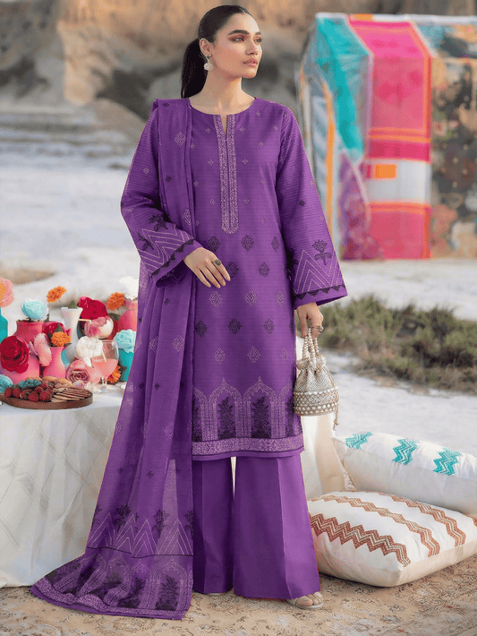 Jacquard Brosha Bana Dora 3 Piece Lawn Suit-Unstitched