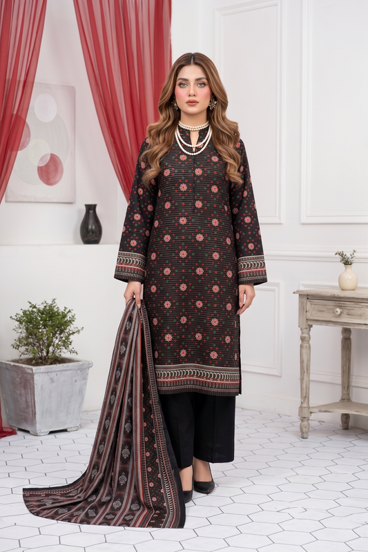 Unstitched Printed Lawn 3 Piece
