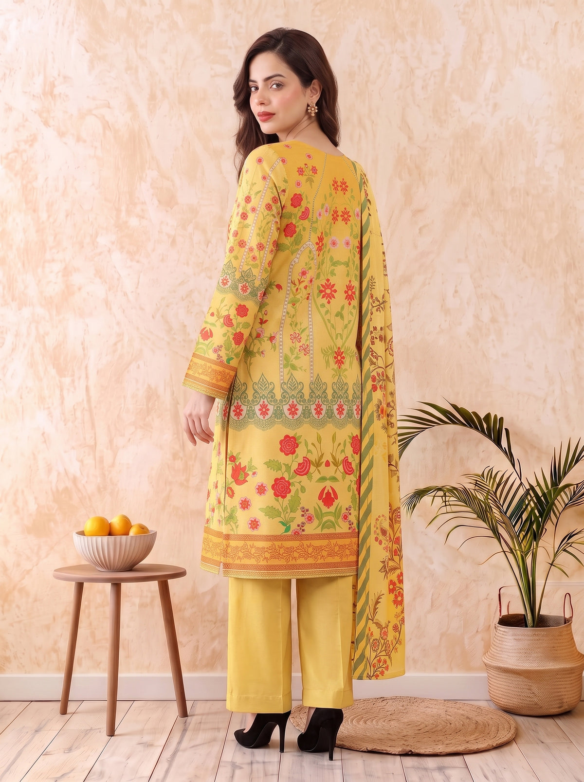 Areeqa Vol 2 Printed 3-Piece Suit (Design 1)