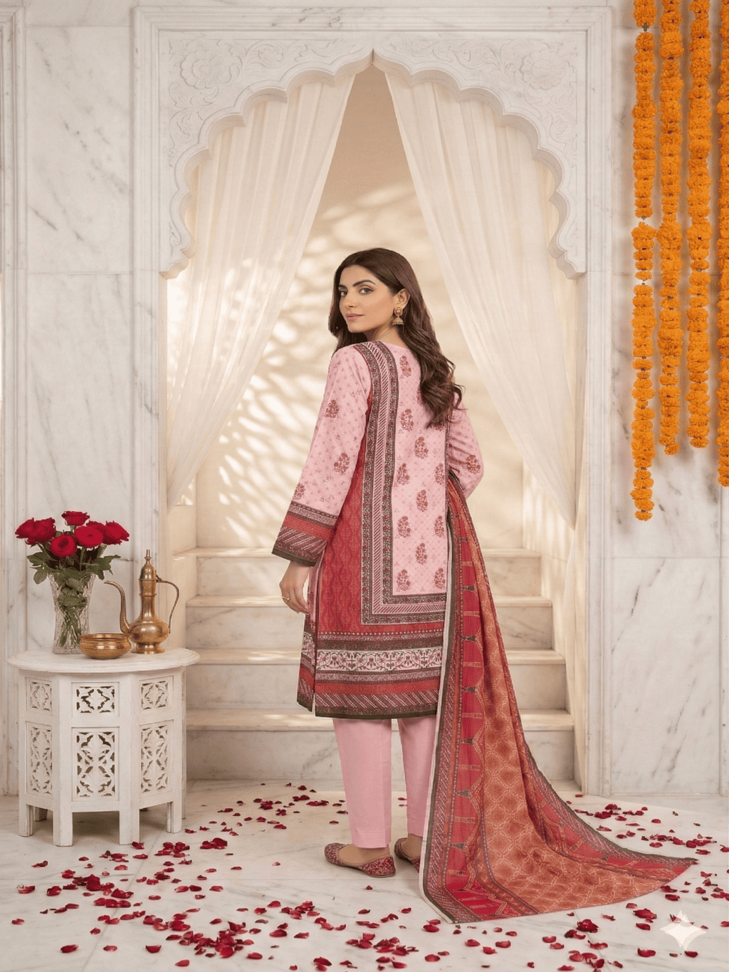 Unstitched Printed Lawn 3 Piece