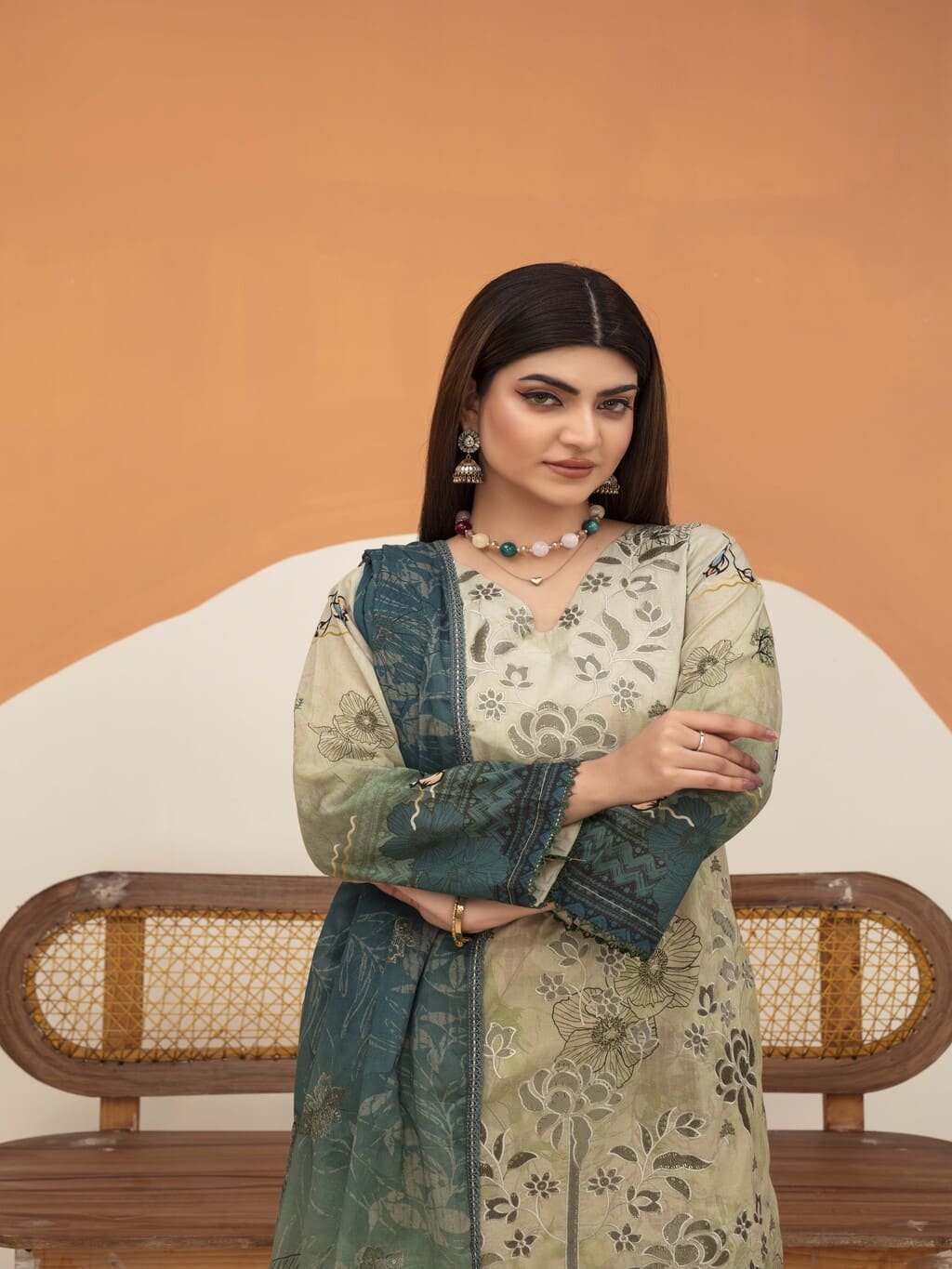 Unstitched Printed Lawn 3 Piece