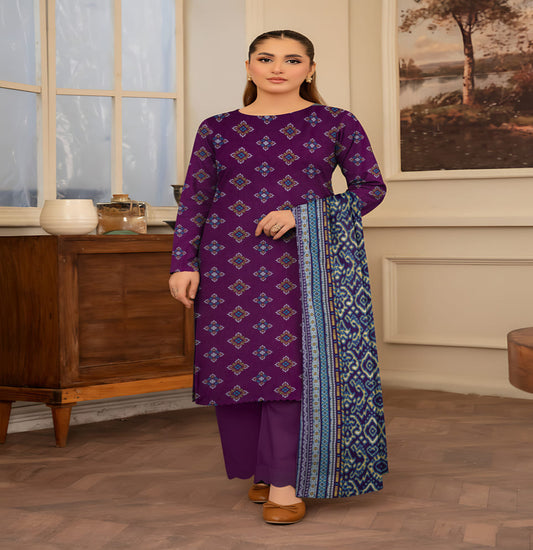 Unstitched Printed Lawn 3 Piece