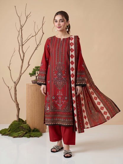 Unstitched Printed Lawn 3 Piece