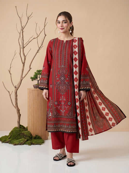 Unstitched Printed Lawn 3 Piece